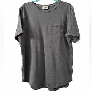 Elwood oversized hem pocket tee shirt men’s medium retro single stitch Gray